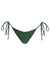 Green bikini bottom with tie sides on a white background