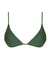 Green bikini top on a white background