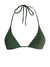 Green bikini top on a white background